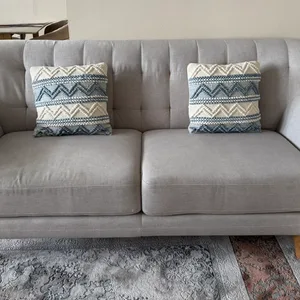Light Grey Two-Seater Sofa