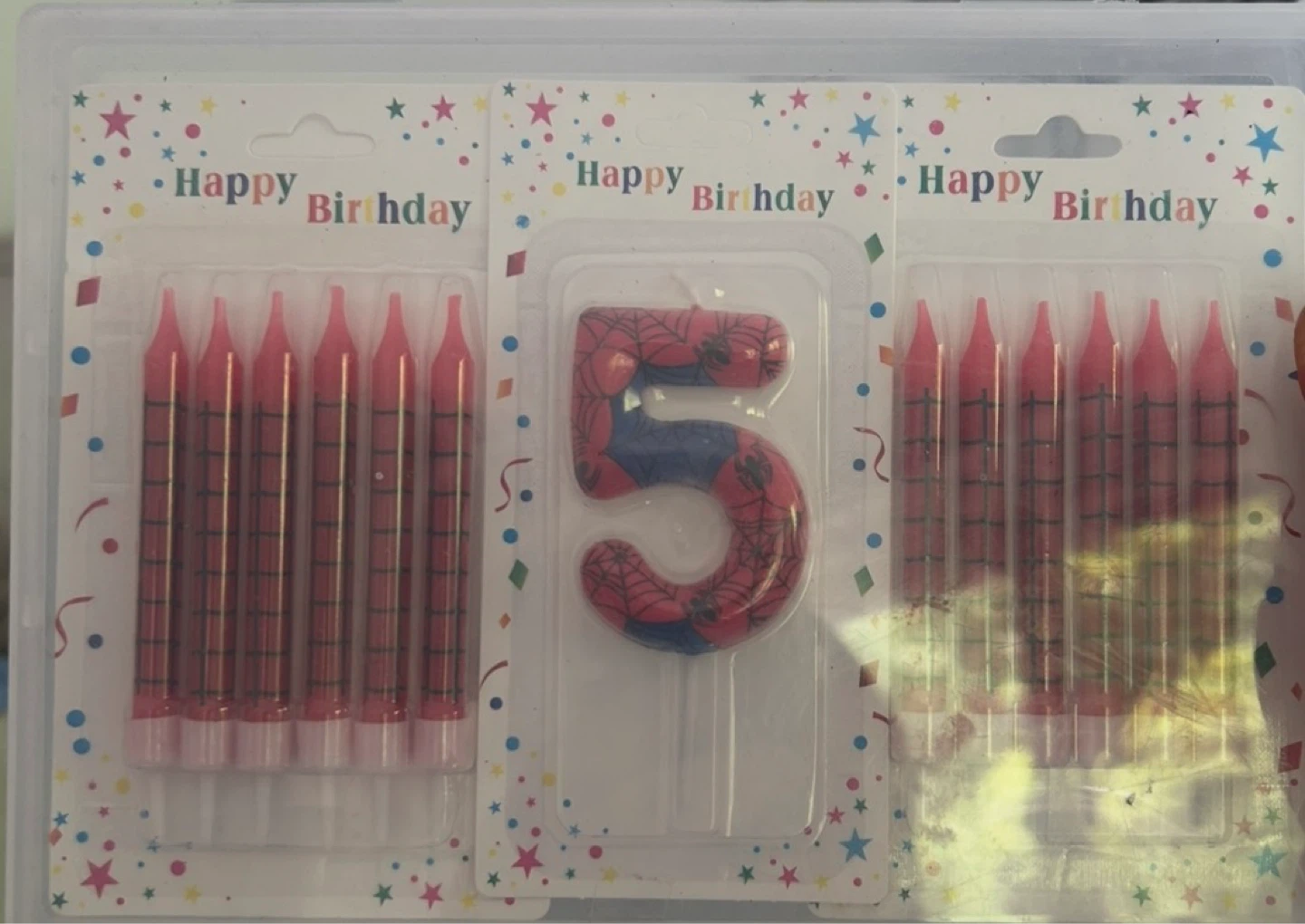 Spiderman Number 5 Birthday Candle Set with 10 Sparkler Candles - photo 2