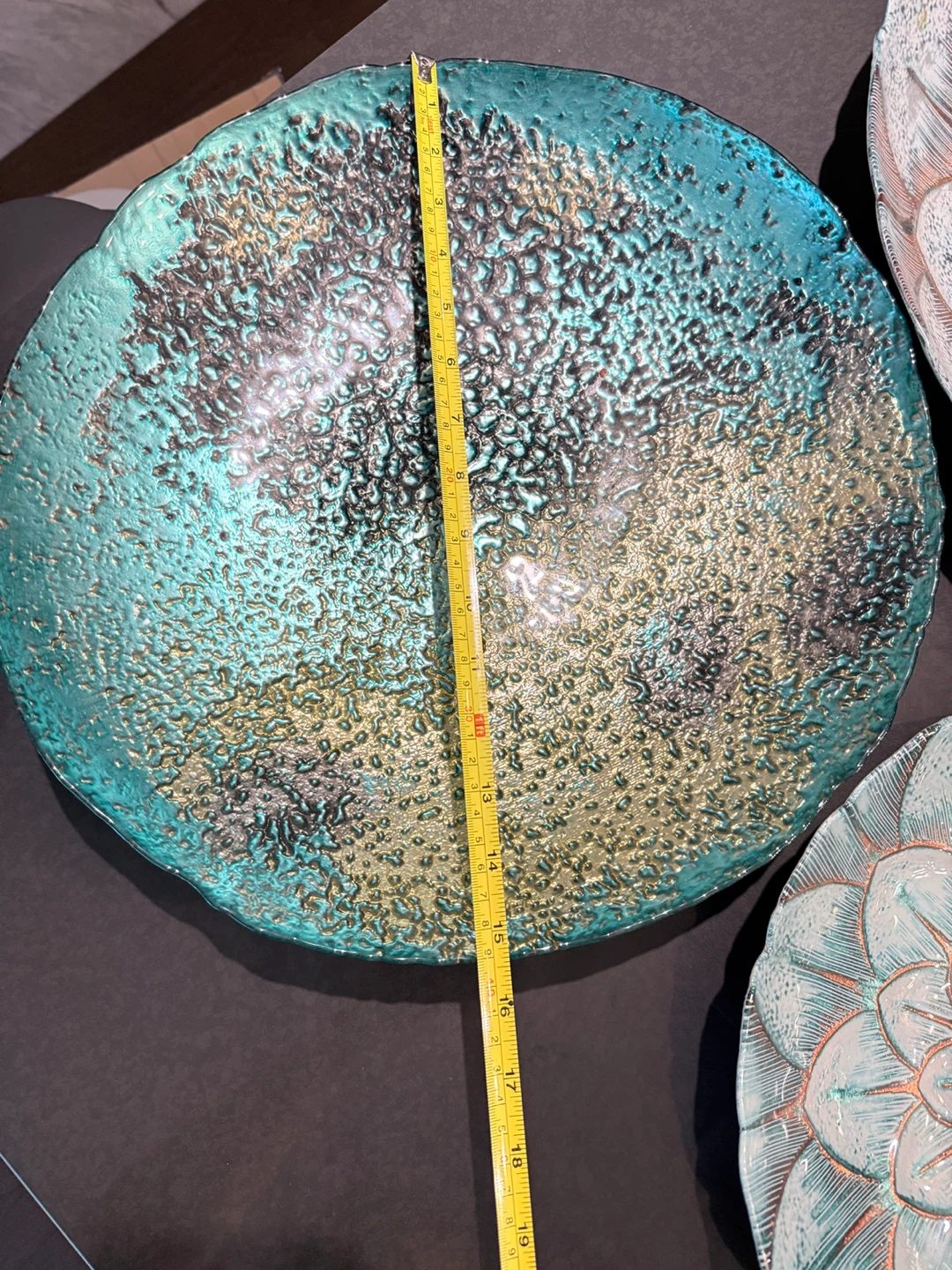 Decorative Glass Bowl and Plates Set - photo 3