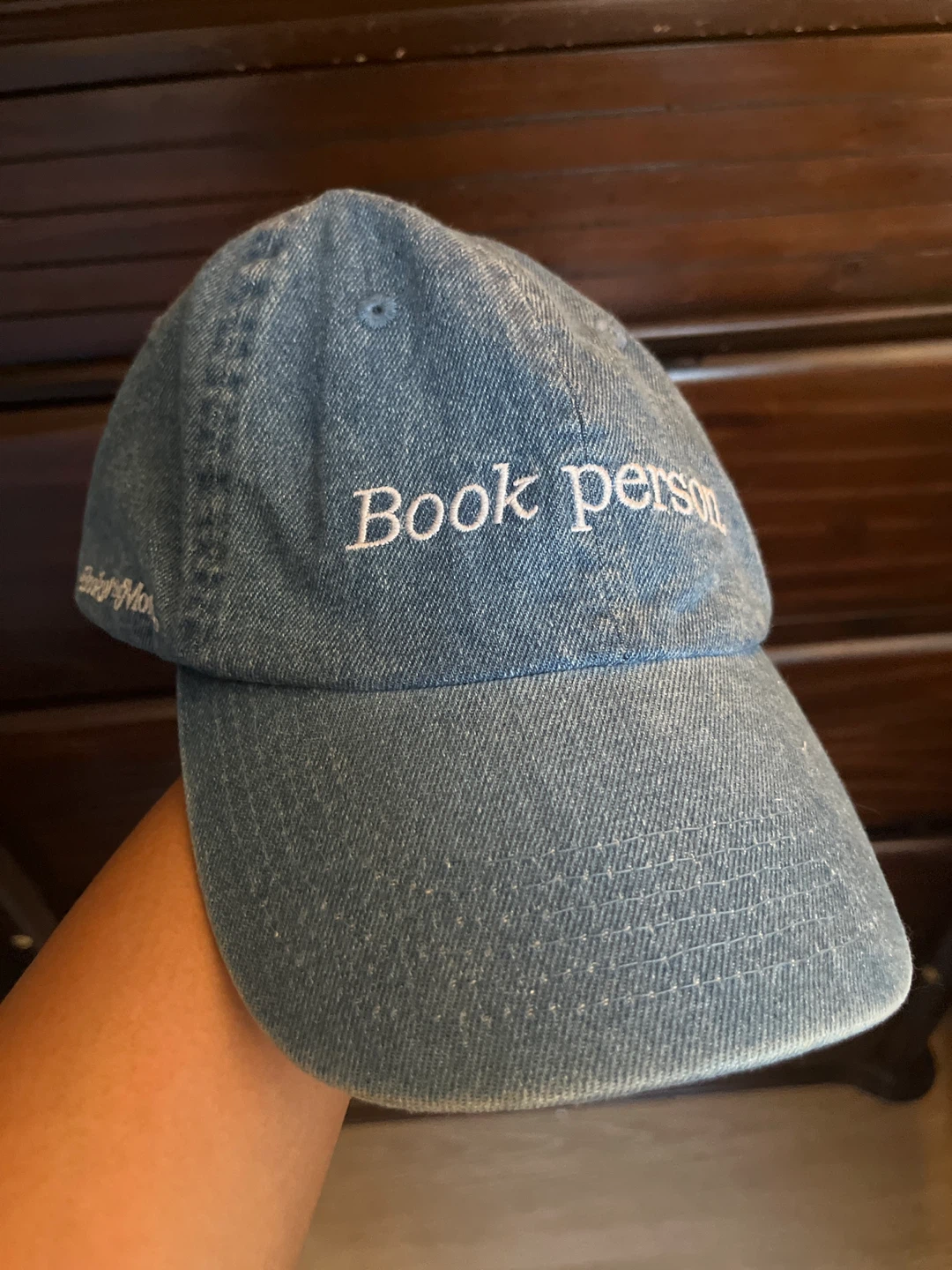 Book Person Denim Baseball Cap