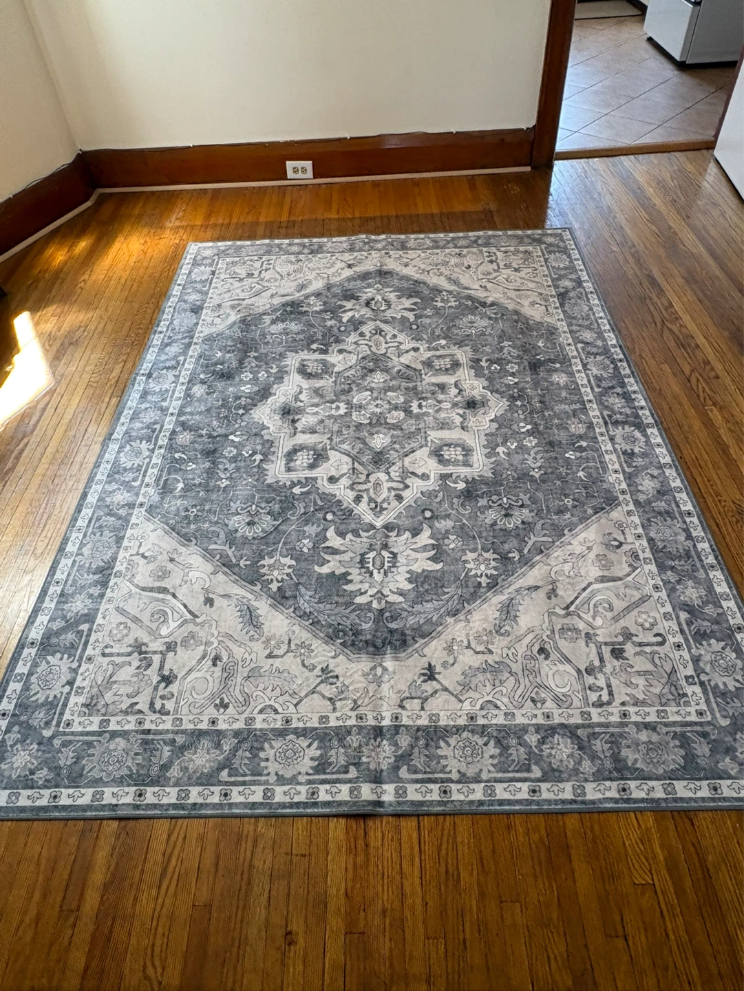 Wyatt & Ash Grey Medallion Area Rug (2 available)