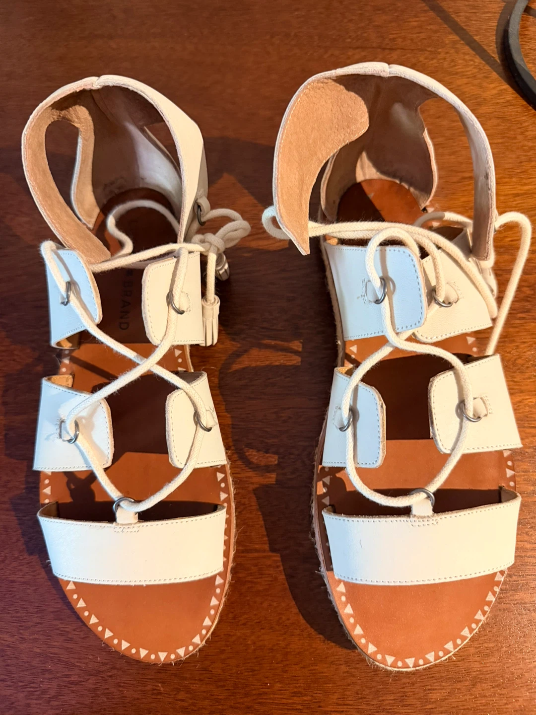 Lucky Brand White Gladiator Sandals