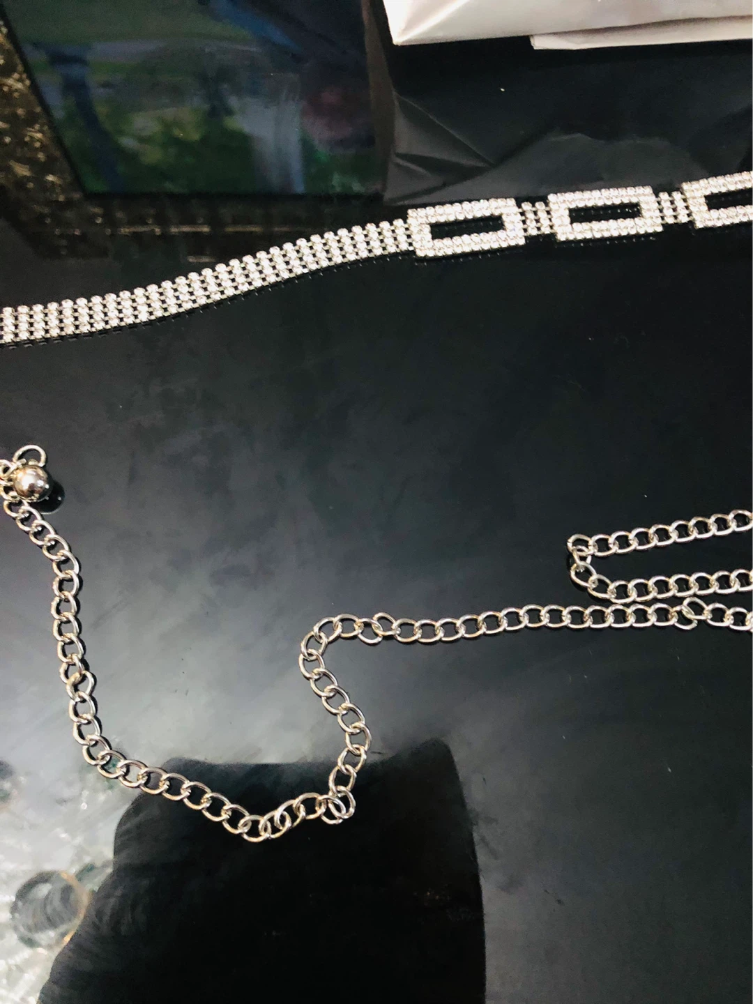 Sparkly Rhinestone Chain Belt - photo 4
