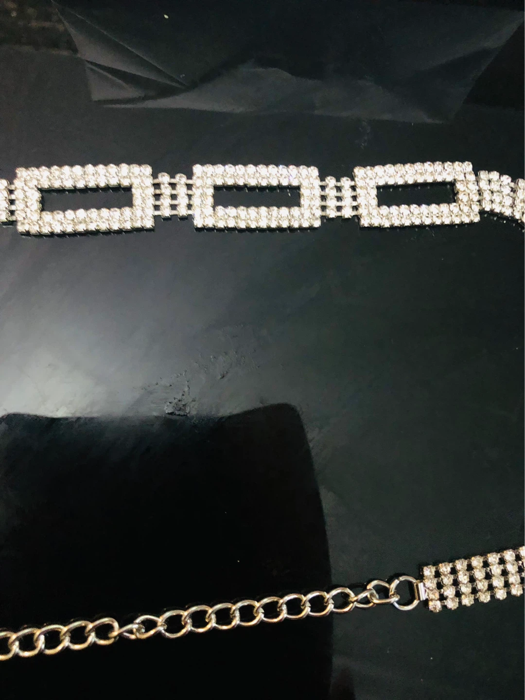Sparkly Rhinestone Chain Belt - photo 2