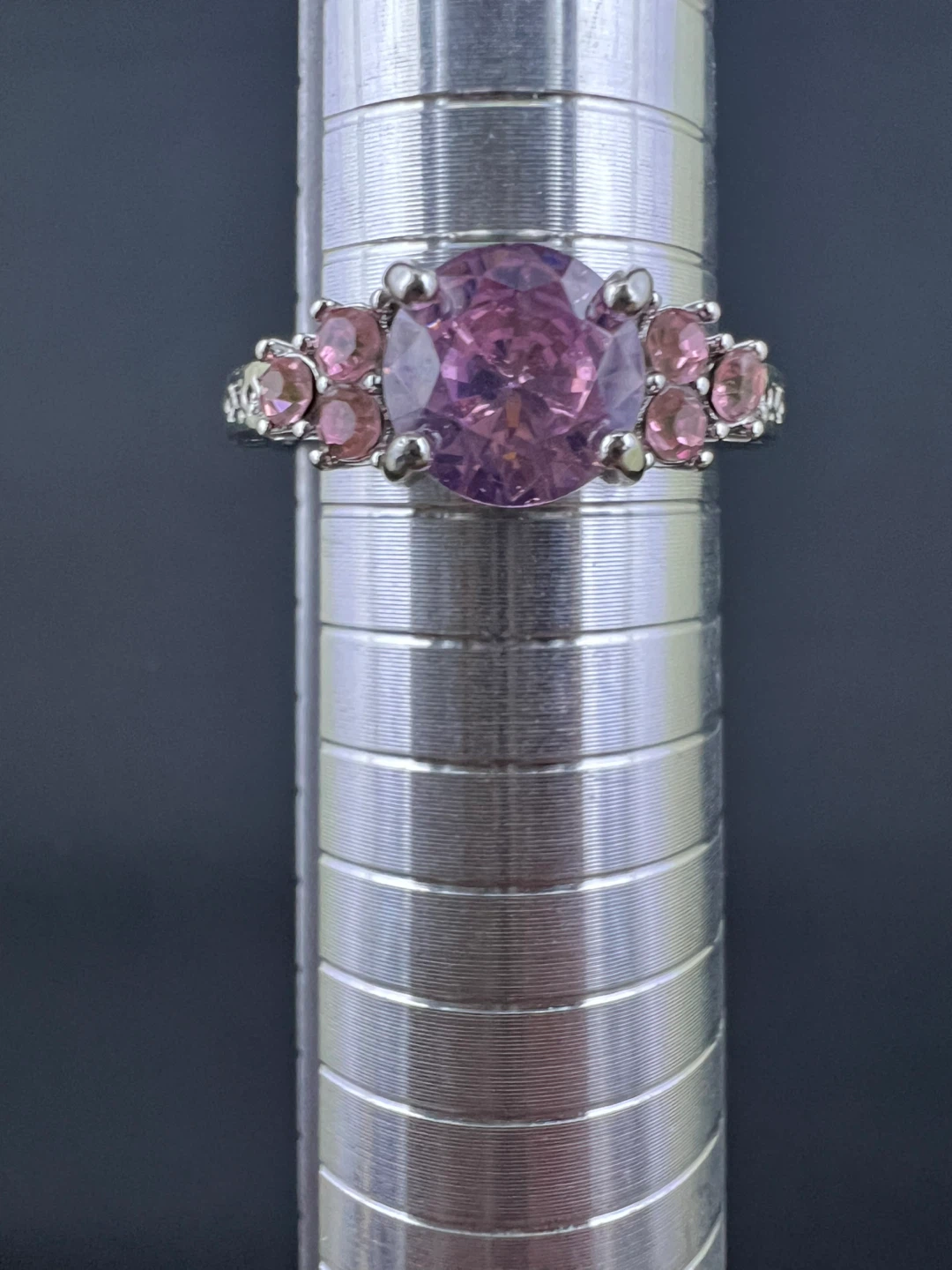 Elegant Pink Cluster Statement Ring - photo 4
