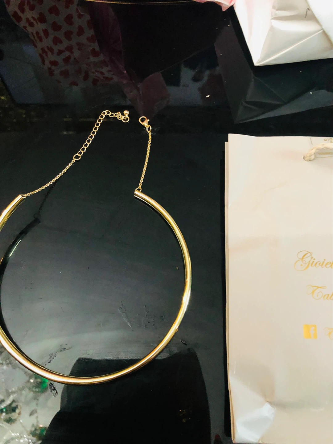 Dolman Gold Tone Choker Necklace just brought from Italy
