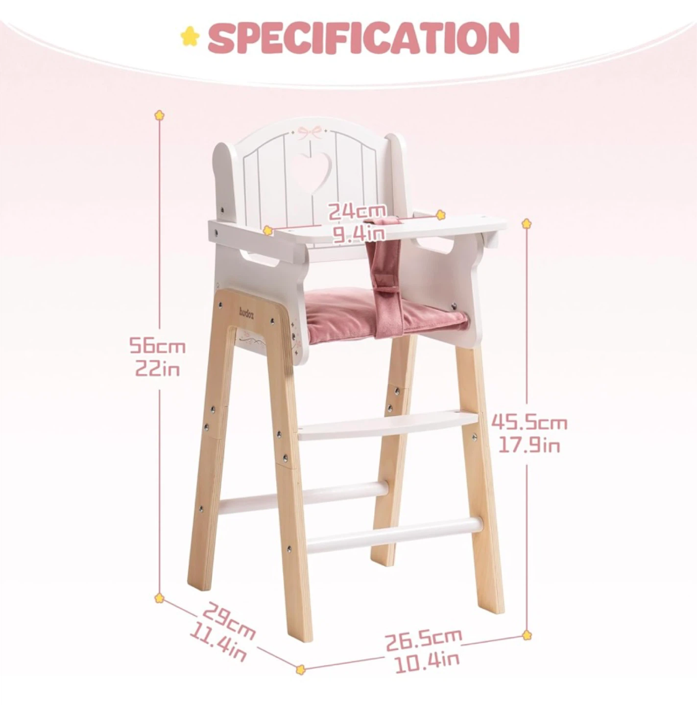 New Robud Wooden Doll Highchair - photo 2
