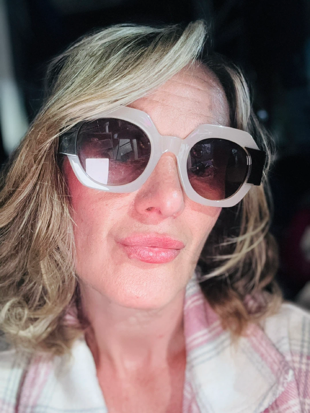 Light Pink Oversized Sunglasses - photo 2
