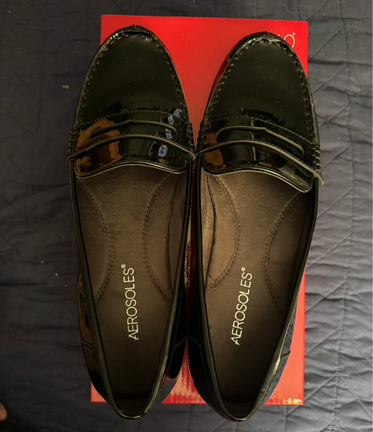 Aerosoles Black Patent Loafers