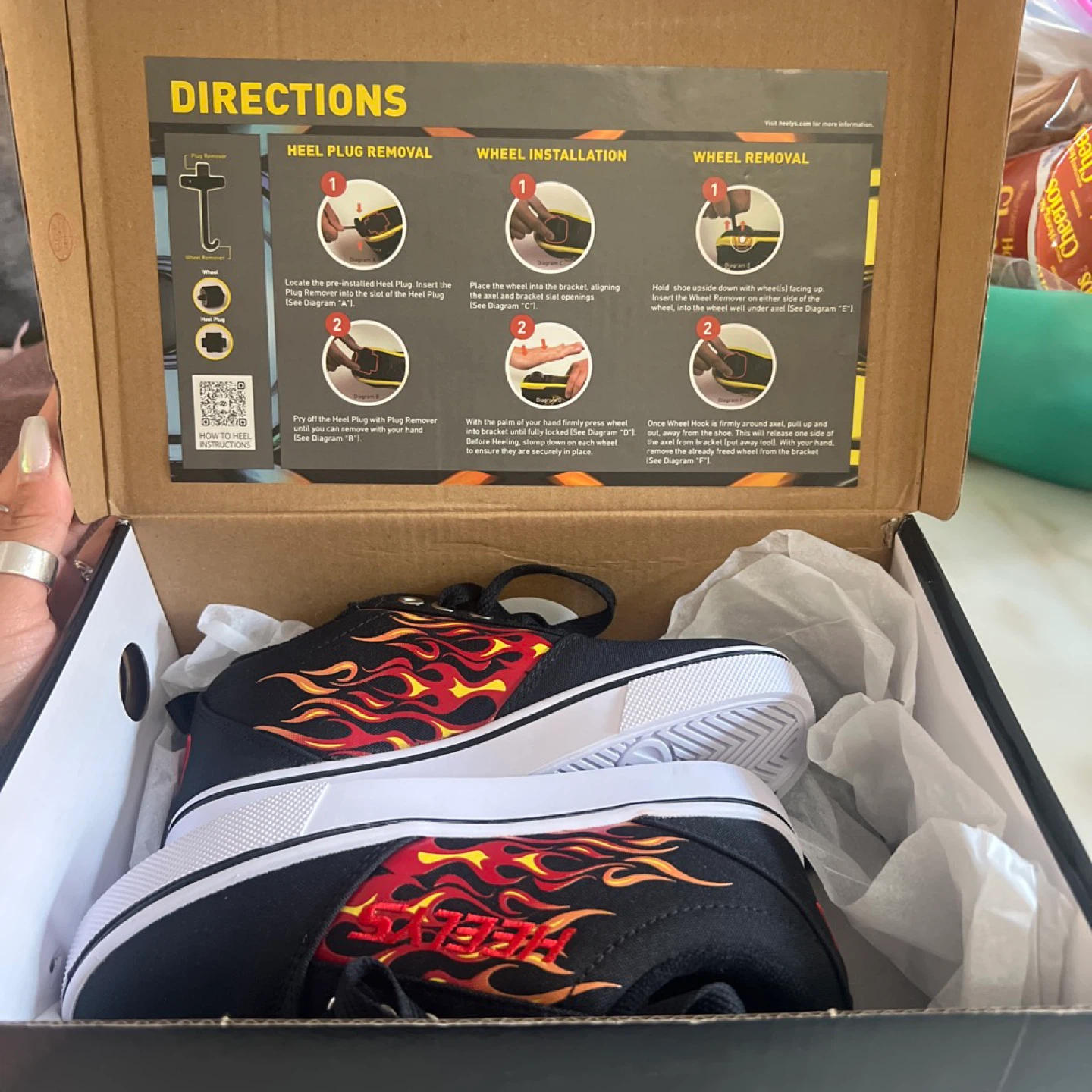 Heelys Kids' Flame Design Shoes with Wheels