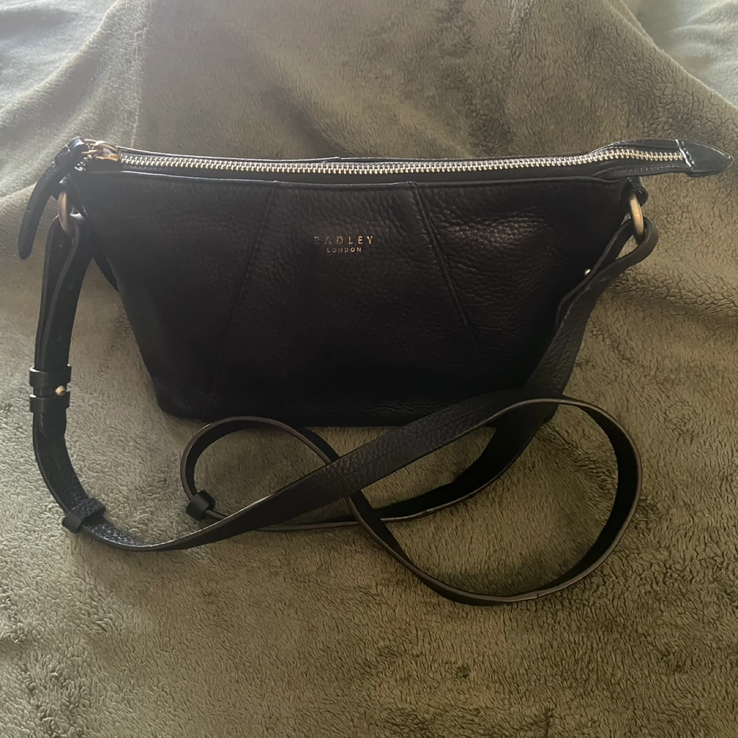 Radley London Black Leather Crossbody Bag