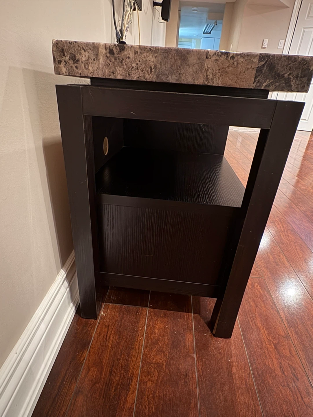 Marble Top TV Stand with Storage - photo 3