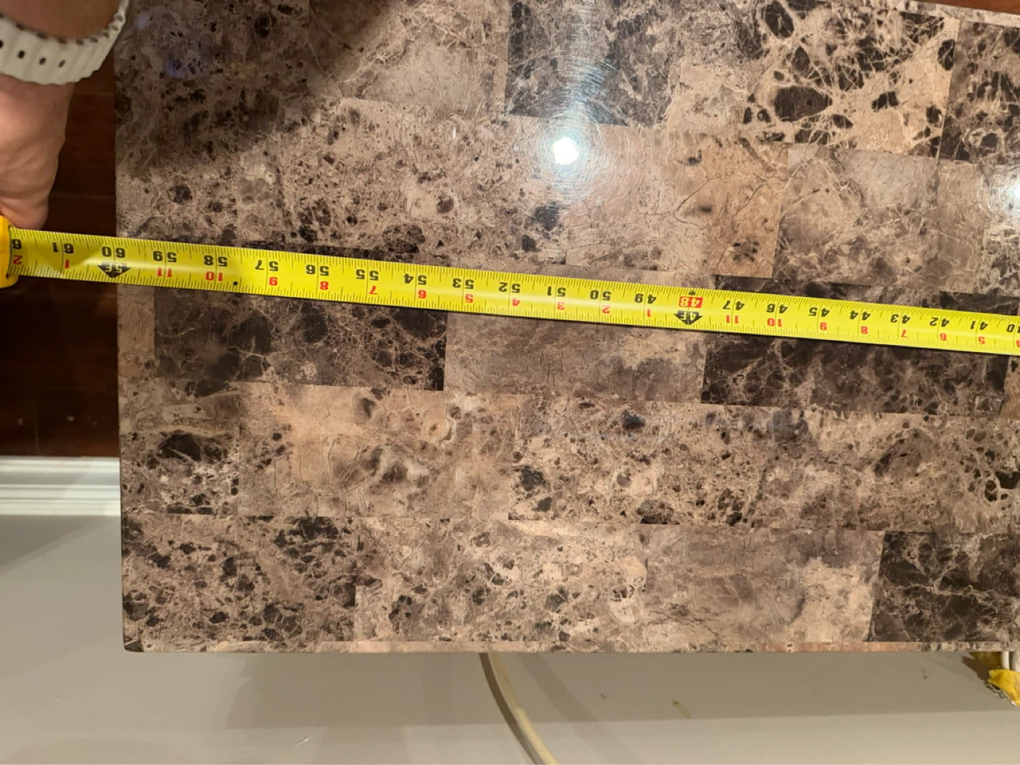 Marble Top TV Stand with Storage - photo 5
