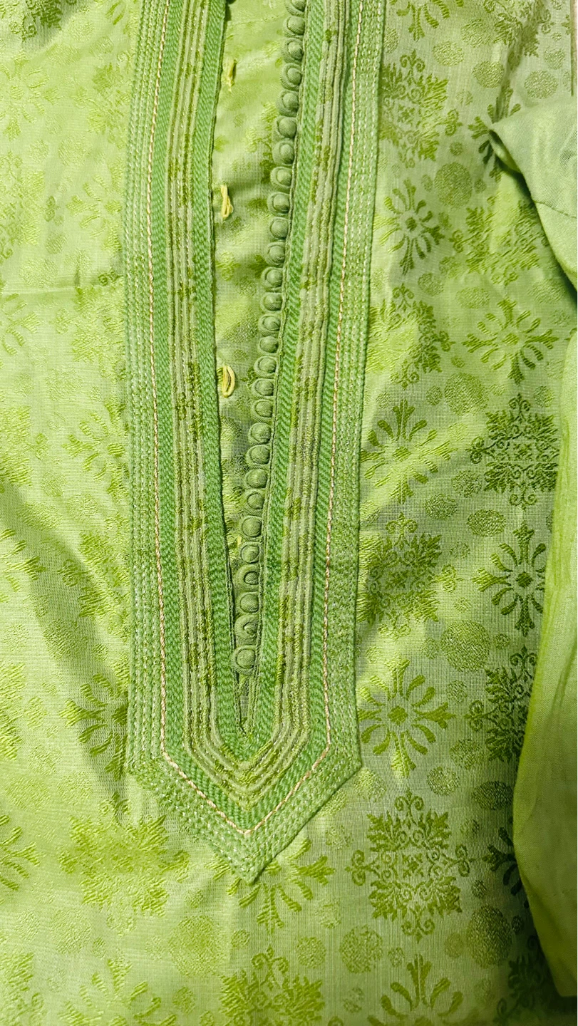Lime Green Kurta and Pants Set