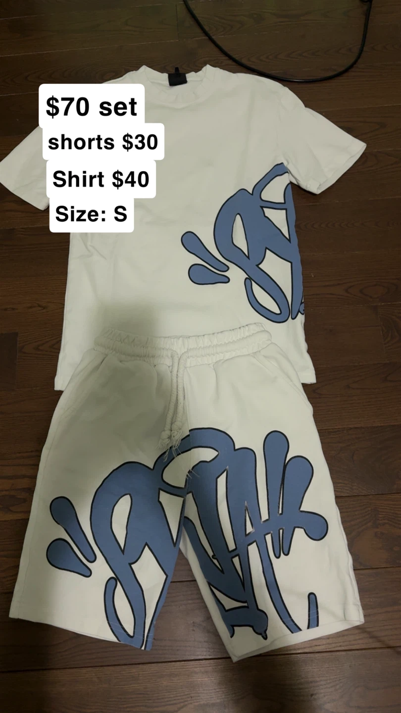 White syna T-shirt and Shorts Set - Size S