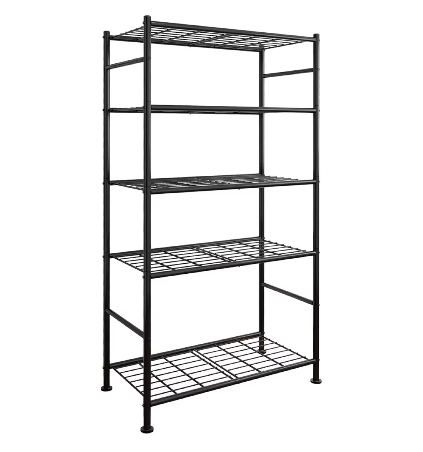 Sakugi 5-Tier Heavy Duty Black Metal Shelving Unit