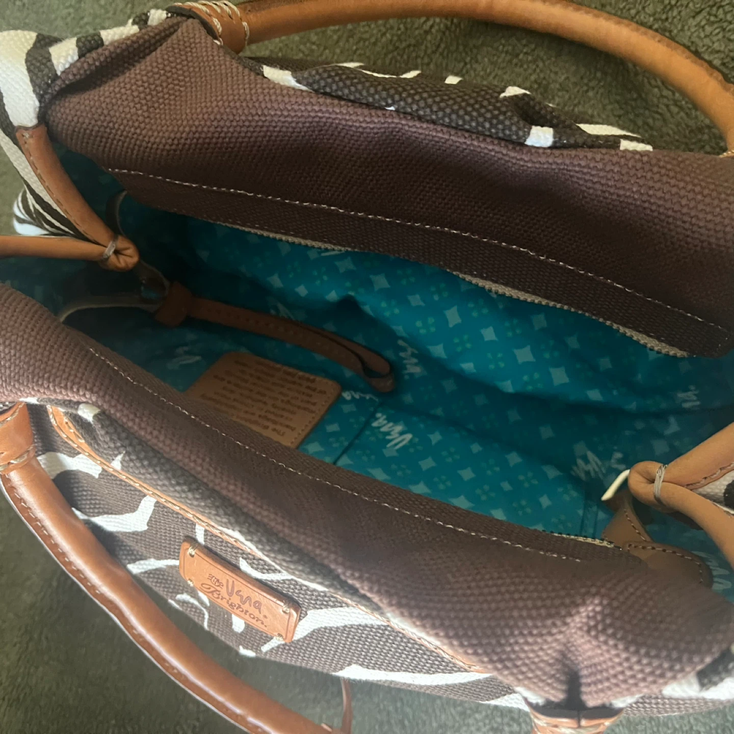 Brighton Zebra Print Satchel Handbag - photo 4