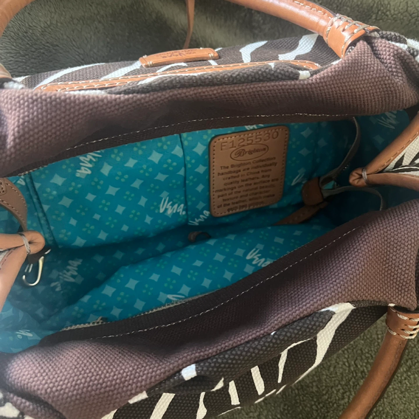 Brighton Zebra Print Satchel Handbag - photo 3