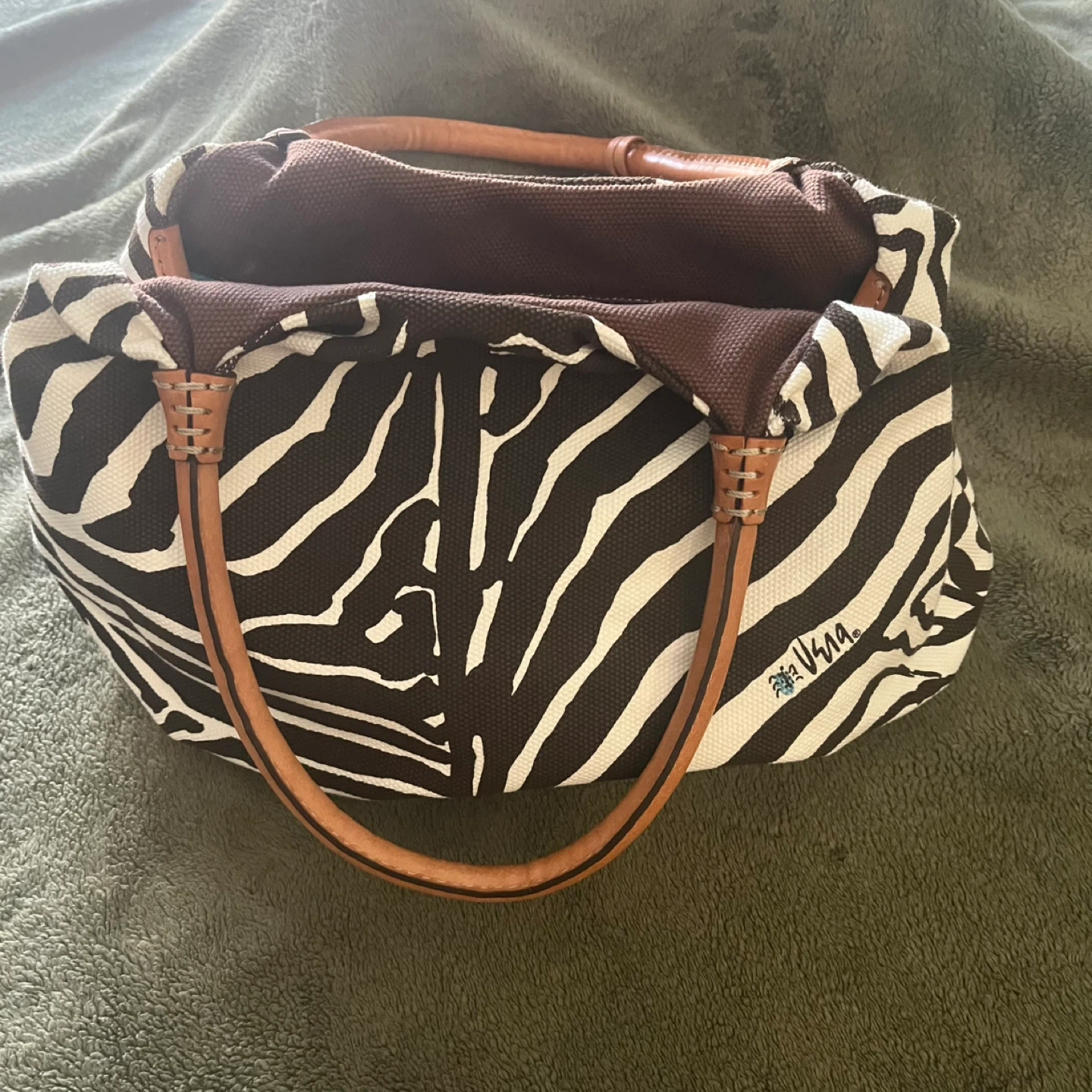 Brighton Zebra Print Satchel Handbag