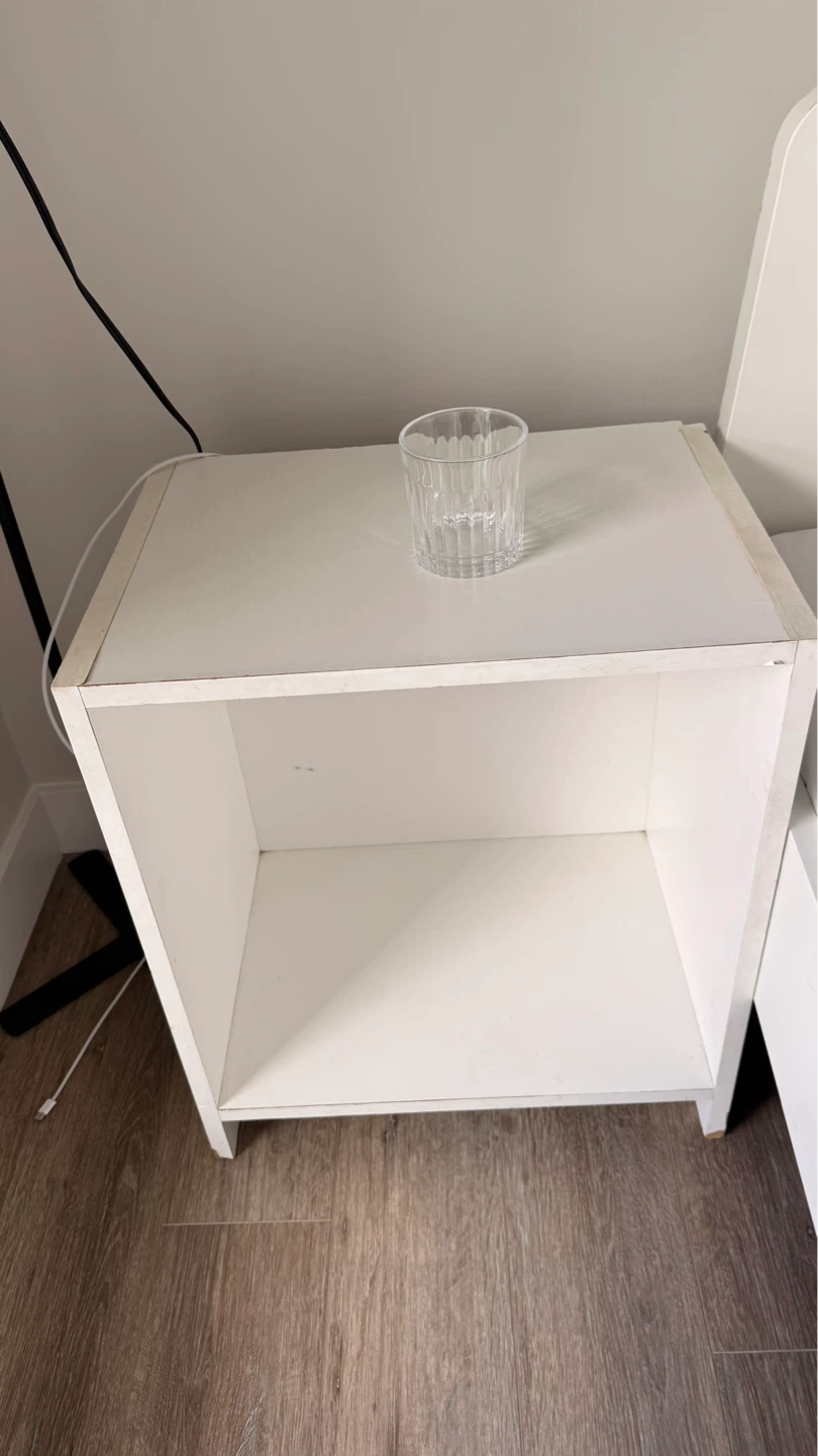 White Nightstand Shelf