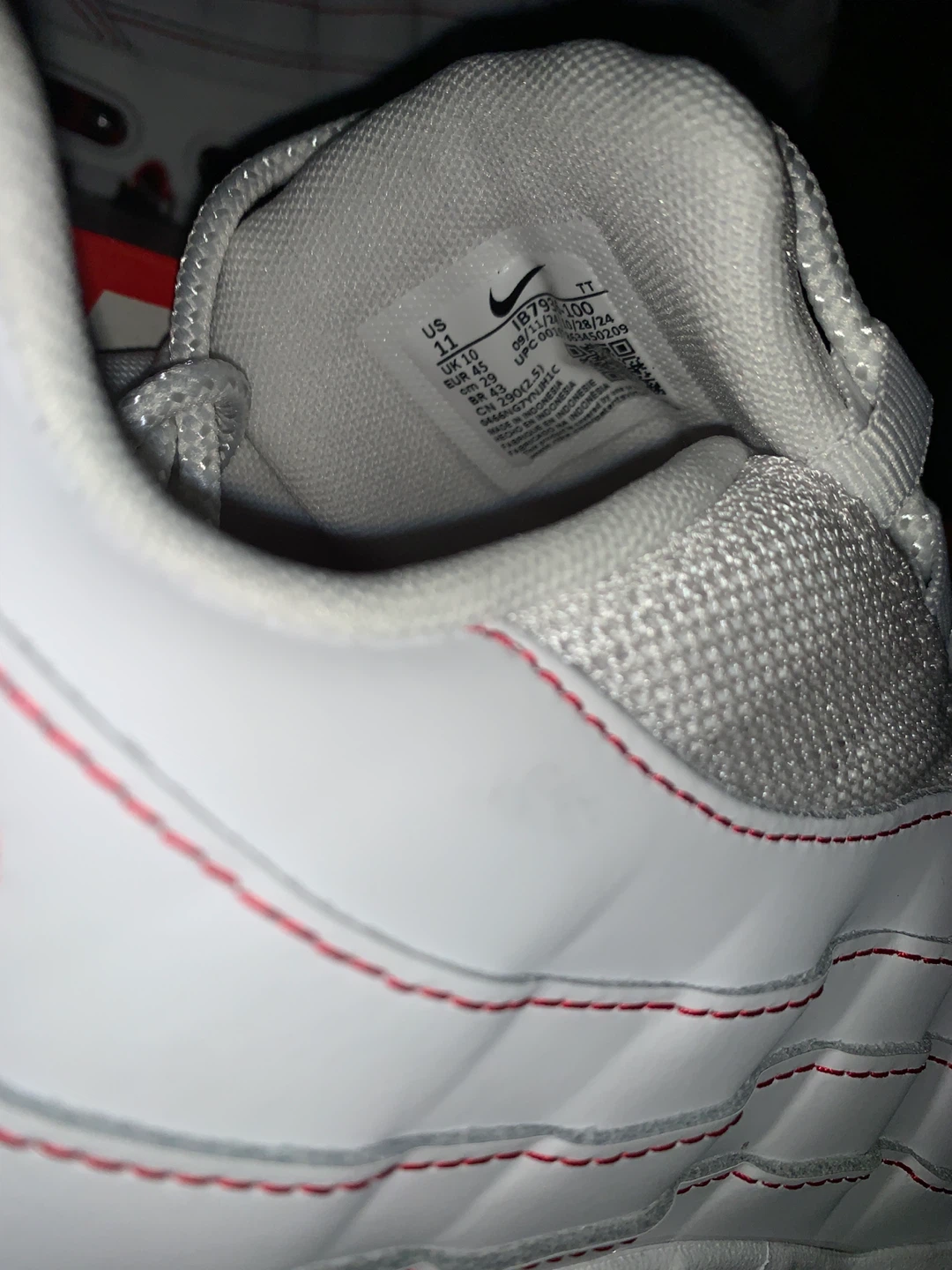 Nike Air Max 95 Sneakers White Red Men's Size 11 - photo 2
