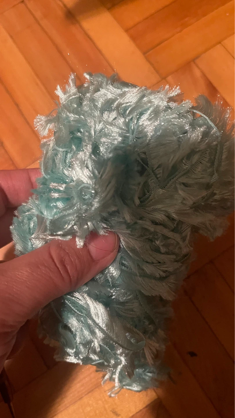 Teal Tinsel Yarn Ball - photo 2