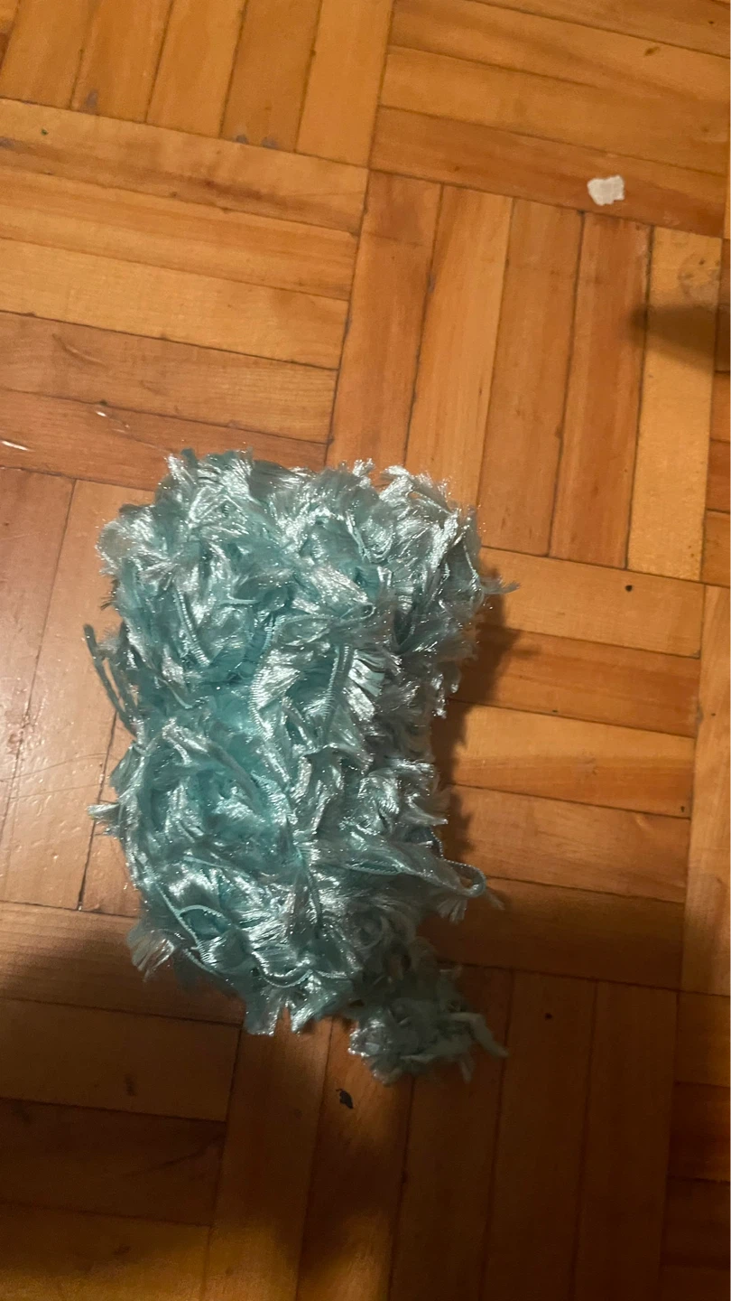 Teal Tinsel Yarn Ball