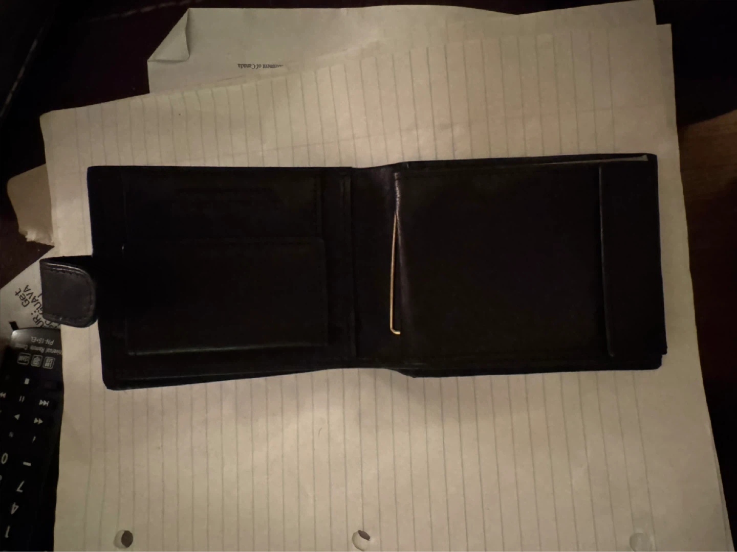 Black Bifold Genuine Leather Wallet - photo 2