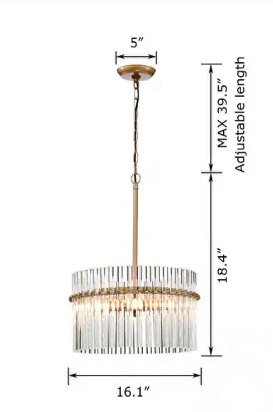 Crystal Chandelier Pendant Light Fixture - photo 2