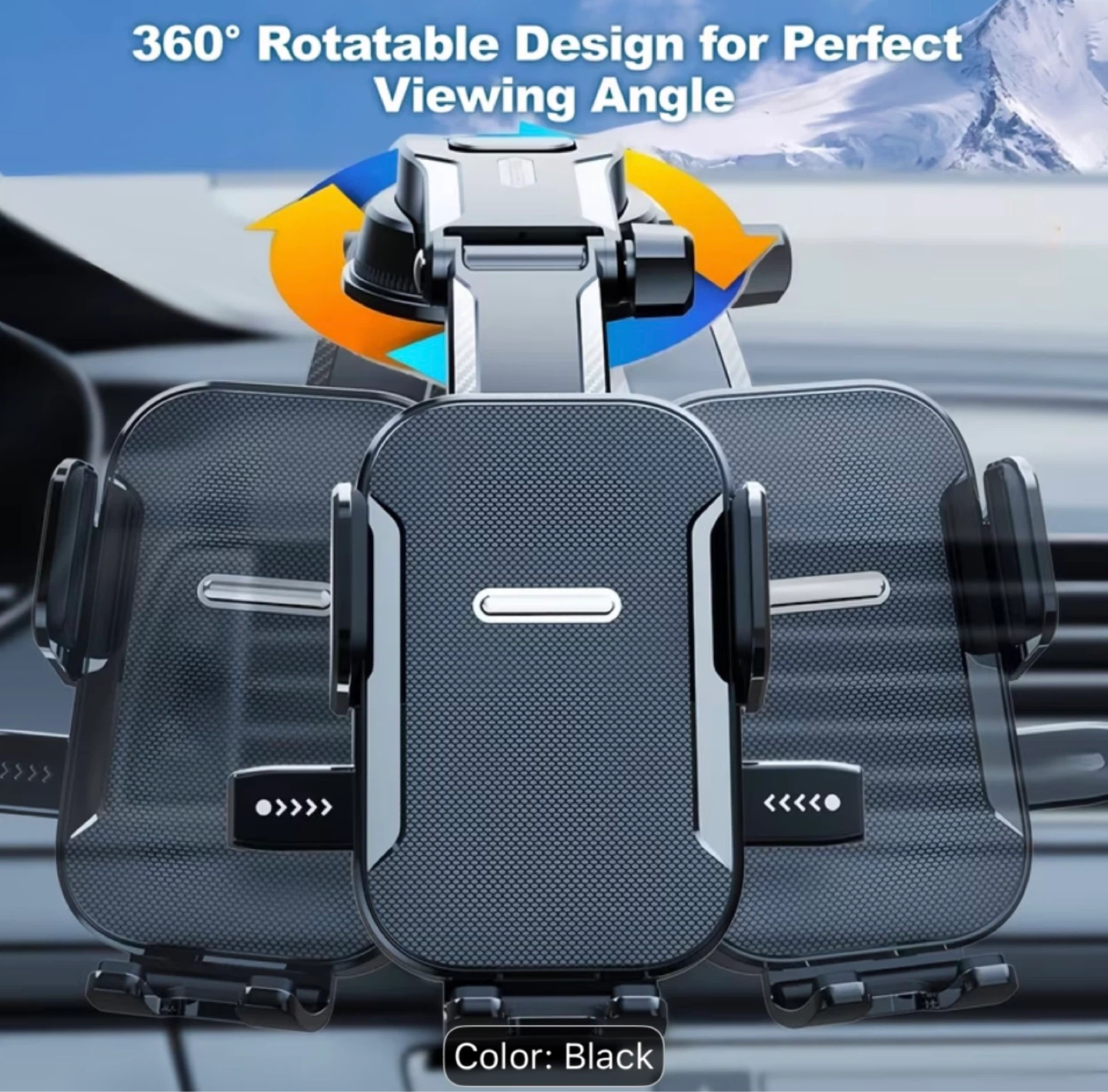 Black 360° Rotatable Car Phone holder/Mount - photo 2
