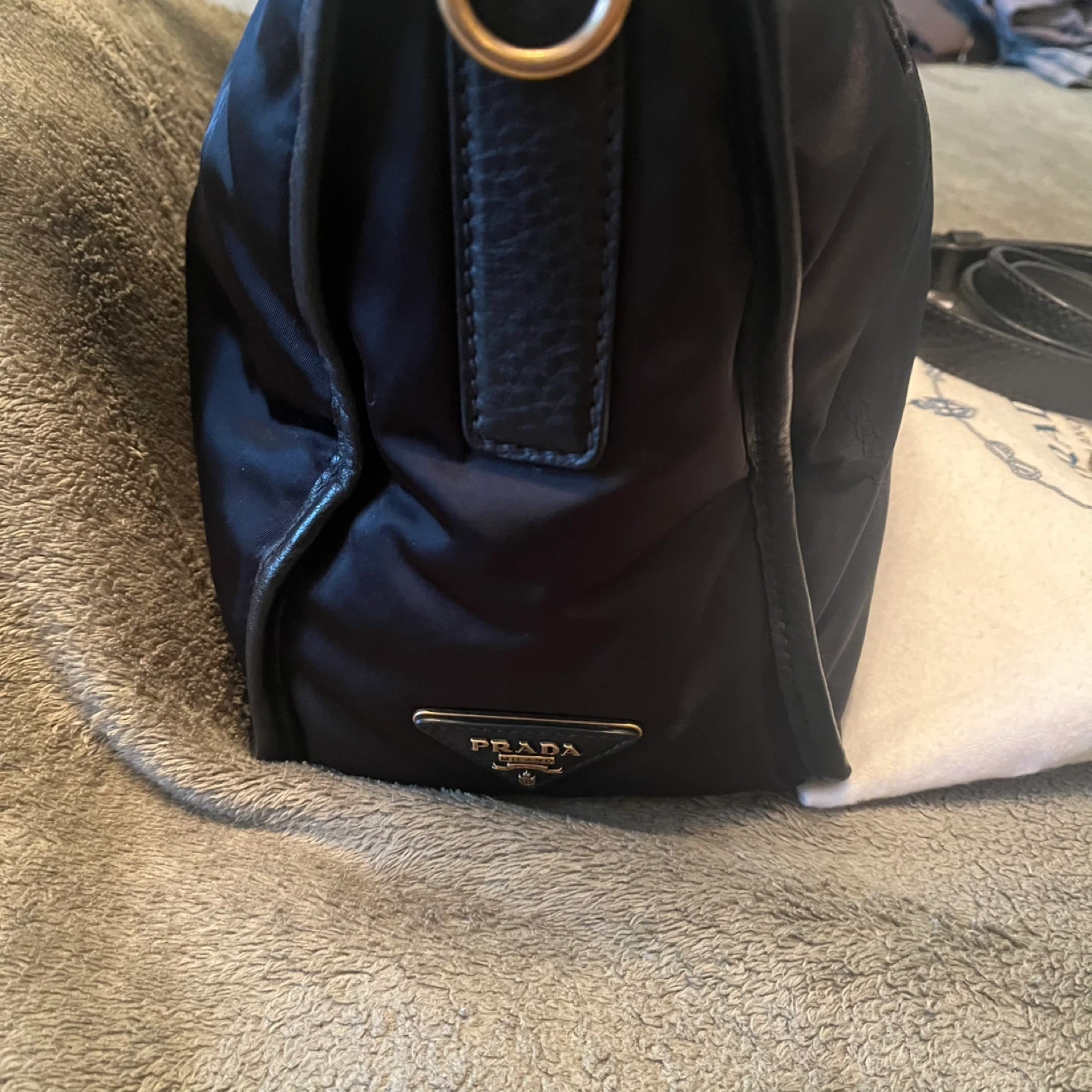 Prada Black Nylon Leather Satchel Bag - photo 3