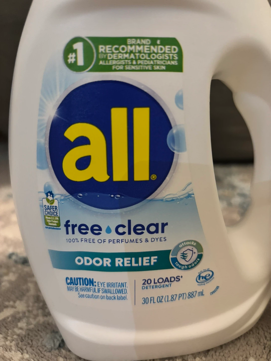 all free clear Odor Relief Liquid Laundry Detergent - photo 2