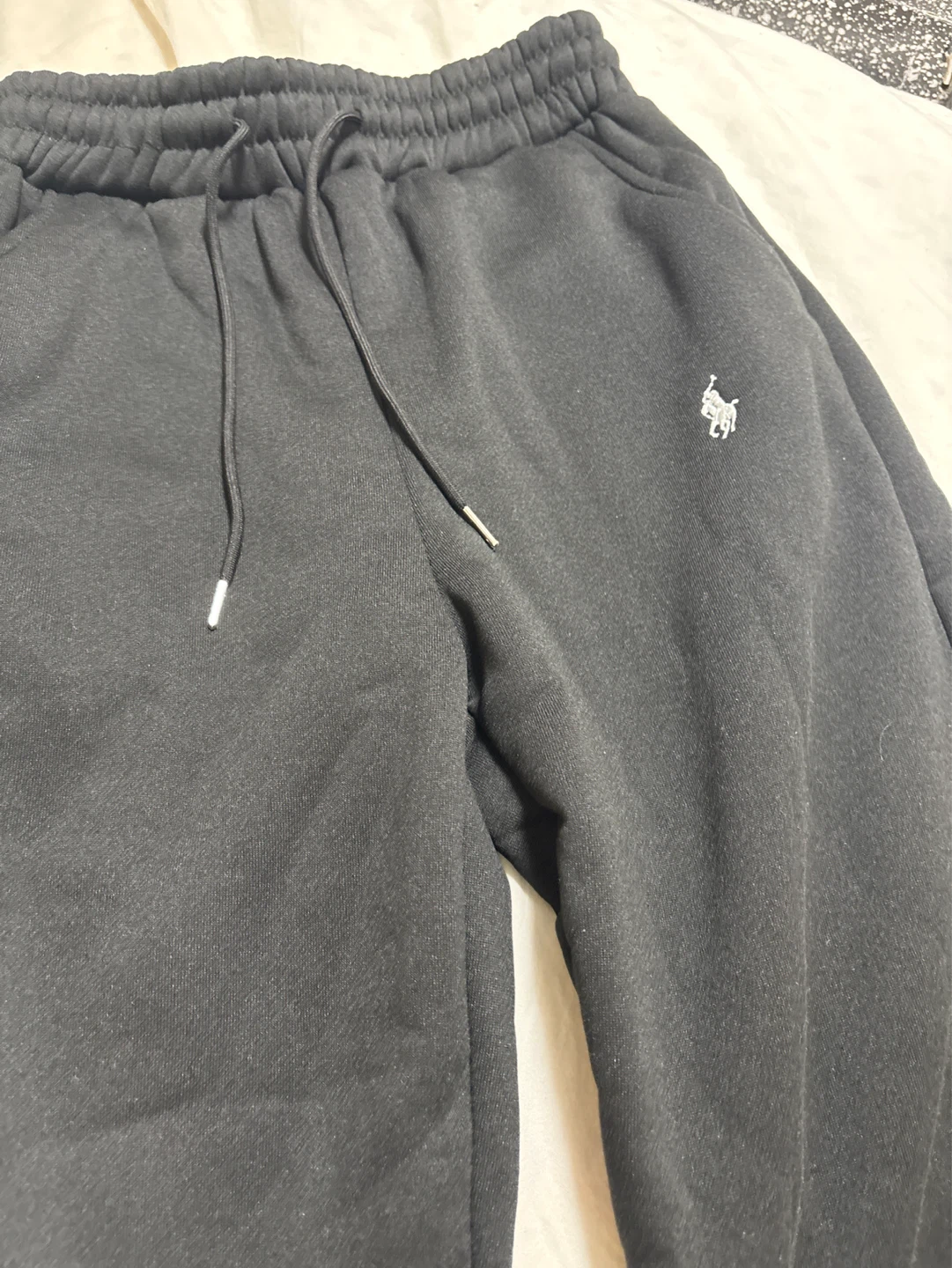 Black Joggers with Embroidered Logo