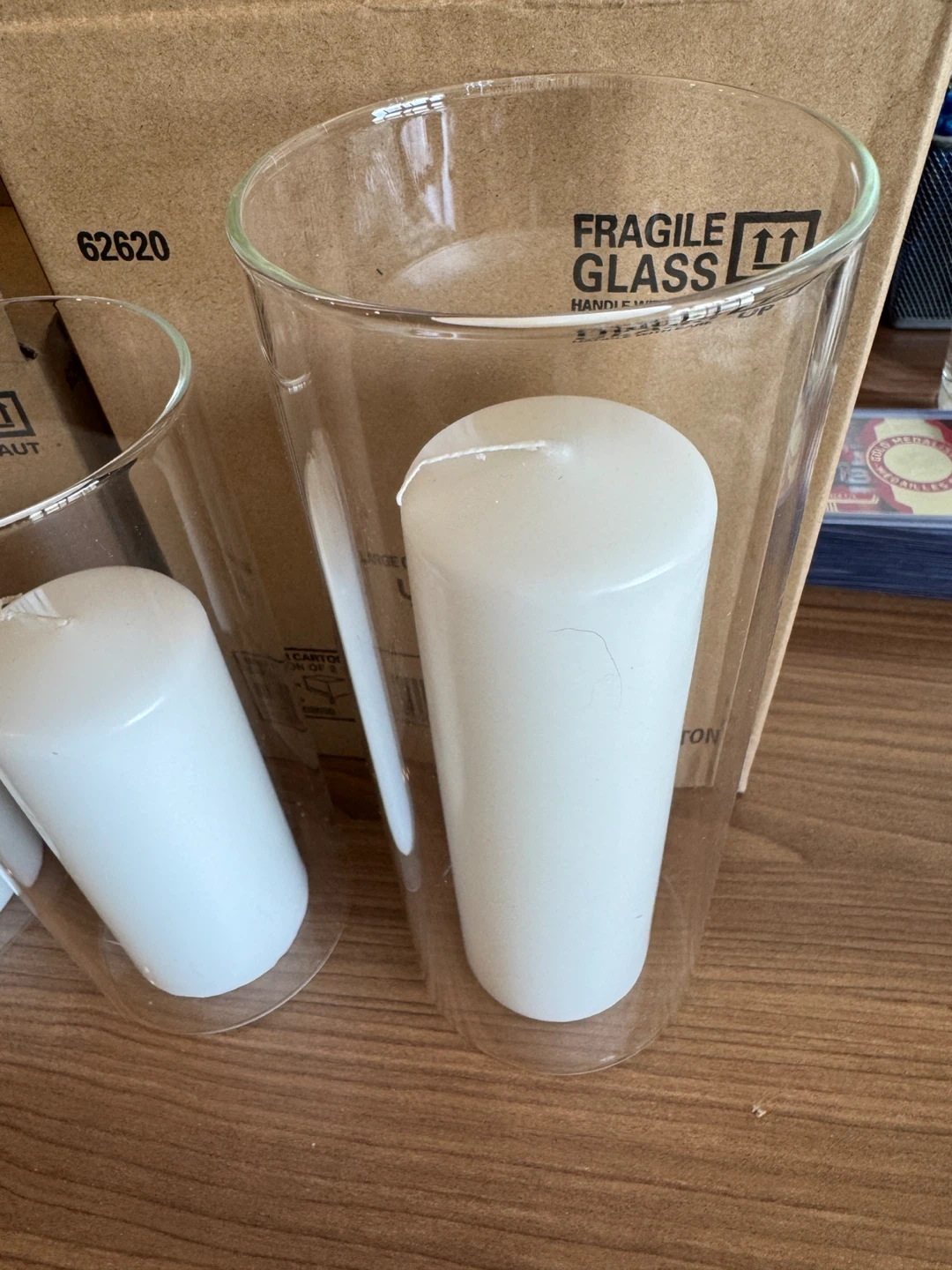 Yummi Candles Glass Vase and Pillar Candle Set of 3 - photo 5