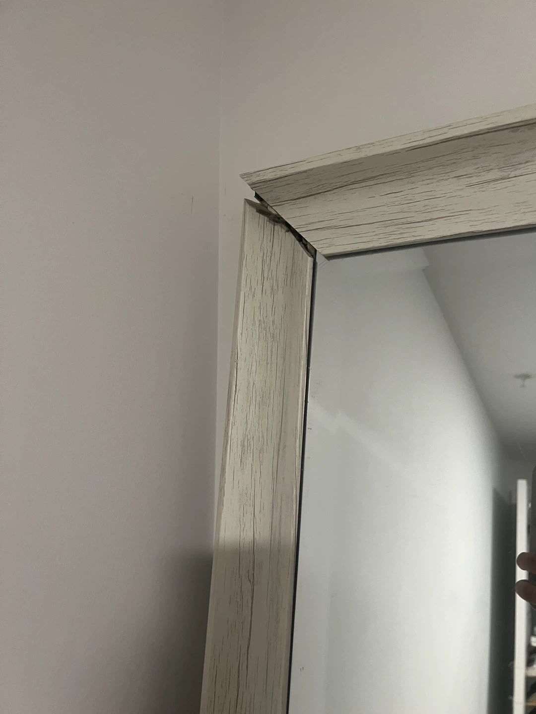 Large Full Length Floor Mirror - White Wood Frame - photo 3