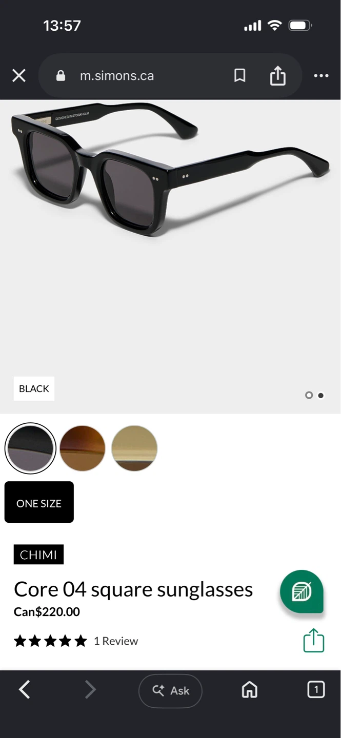 CHIMI Black Acetate Square Glasses - photo 2