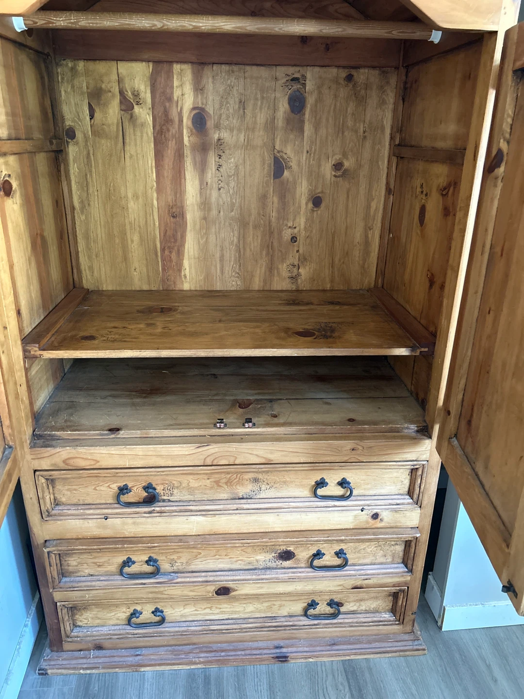 Wooden Armoire Wardrobe with Drawers - photo 2