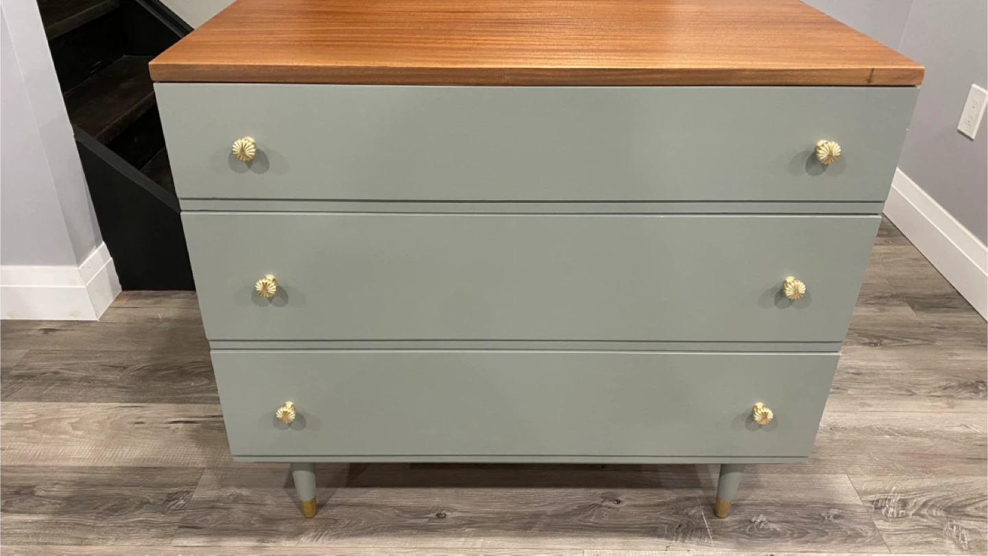 ✨ Sage & Wood Accent Gibbard Dresser - photo 5