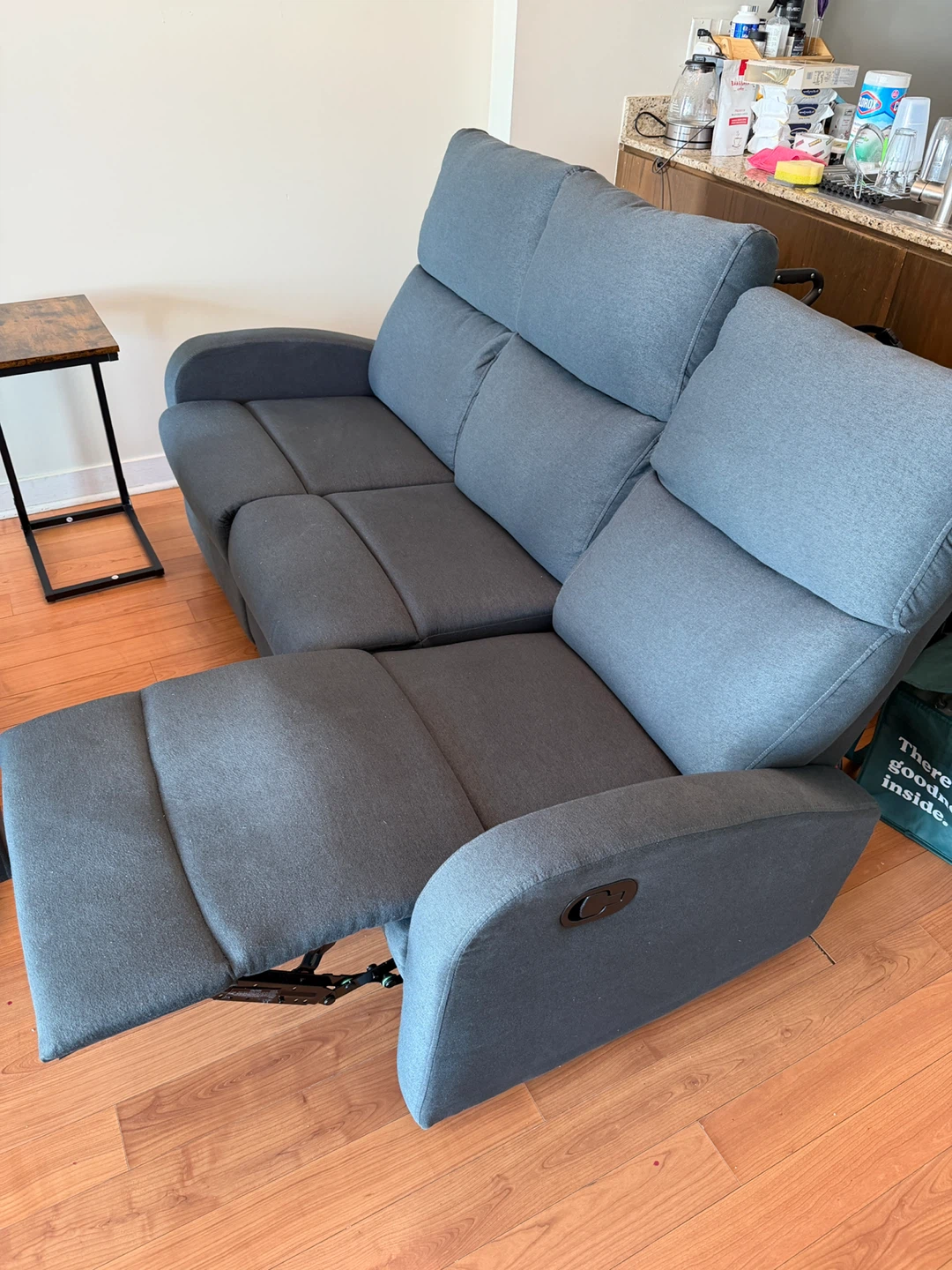 Grey Reclining Loveseat and Chair - photo 3