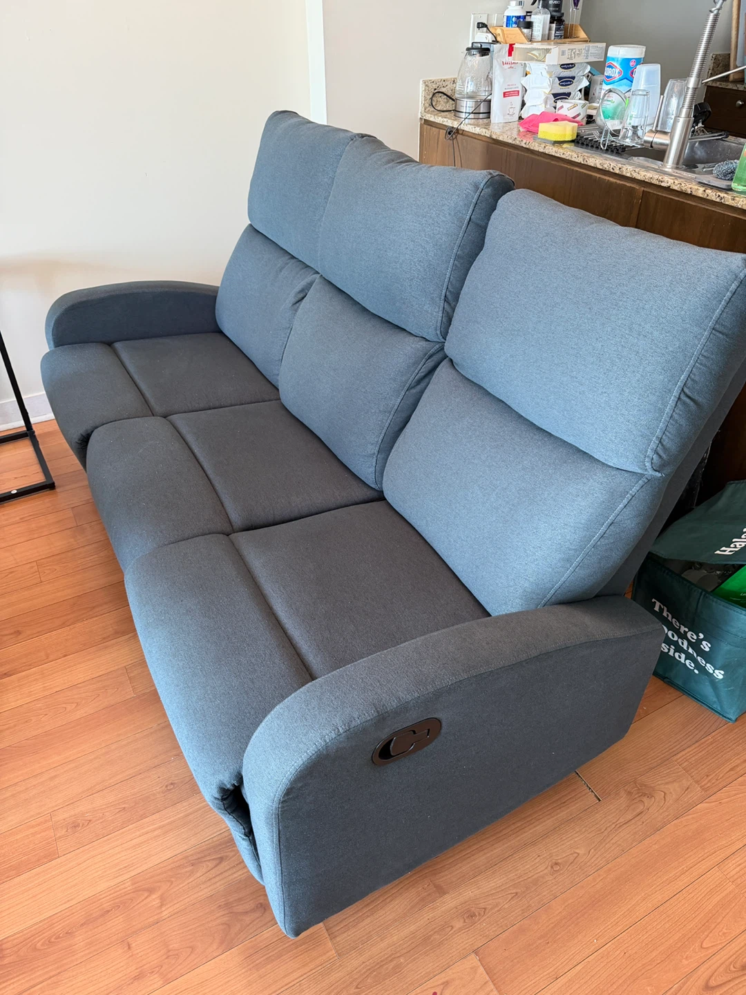 Grey Reclining Loveseat and Chair - photo 4