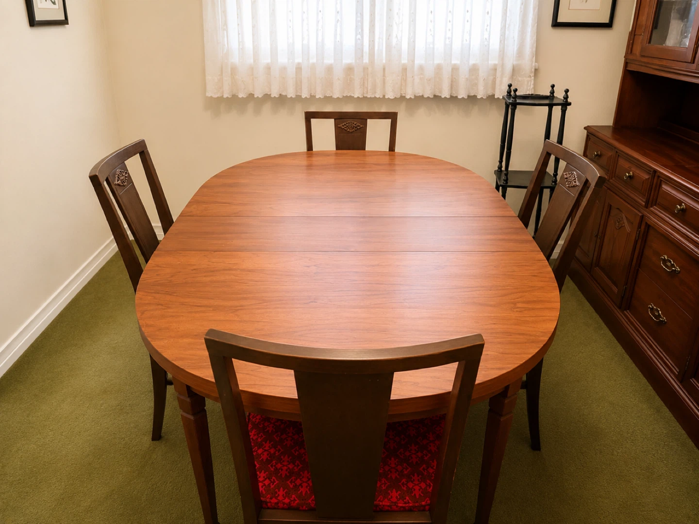 Oval Wood Dining Table with 4 Chairs - photo 3