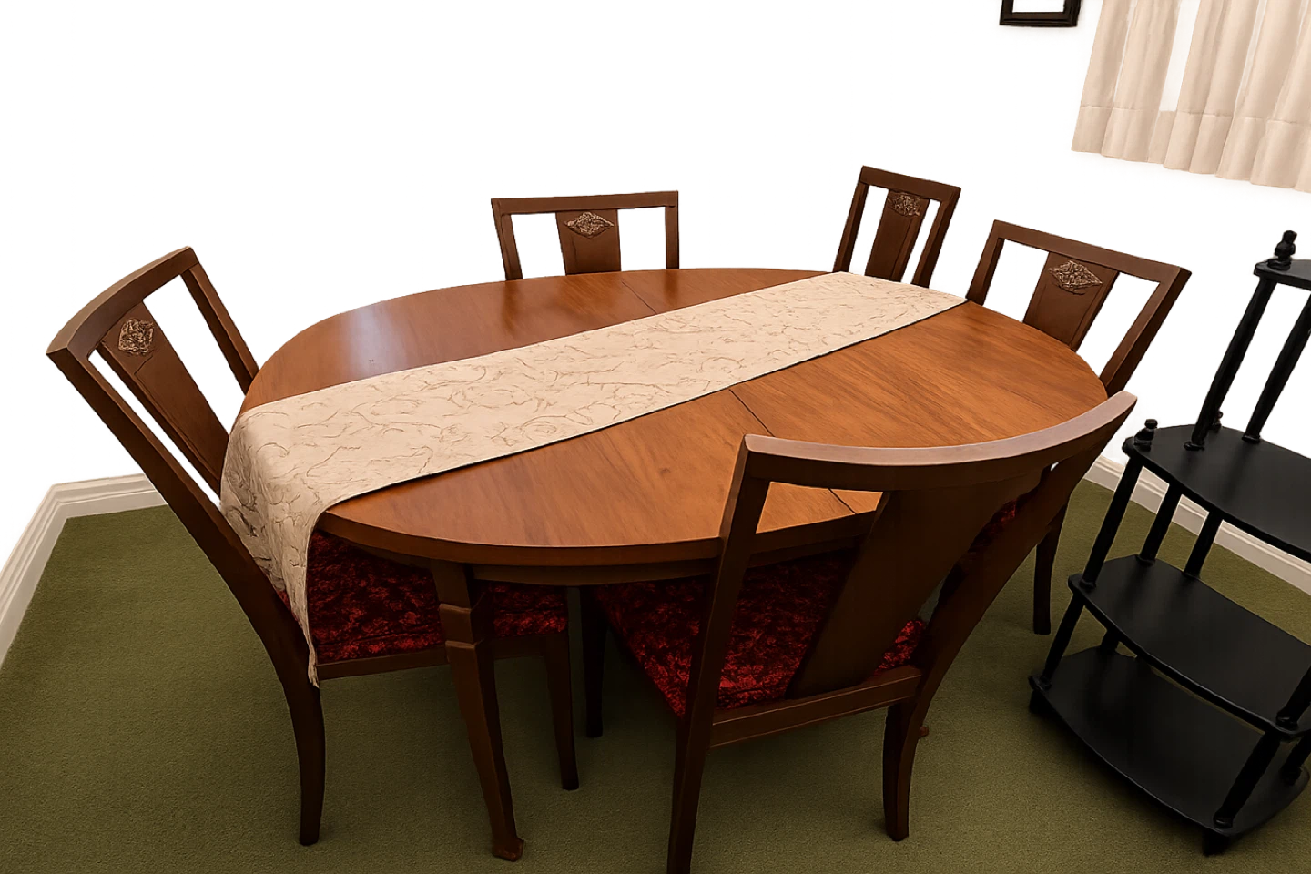 Oval Wood Dining Table with 4 Chairs - photo 2