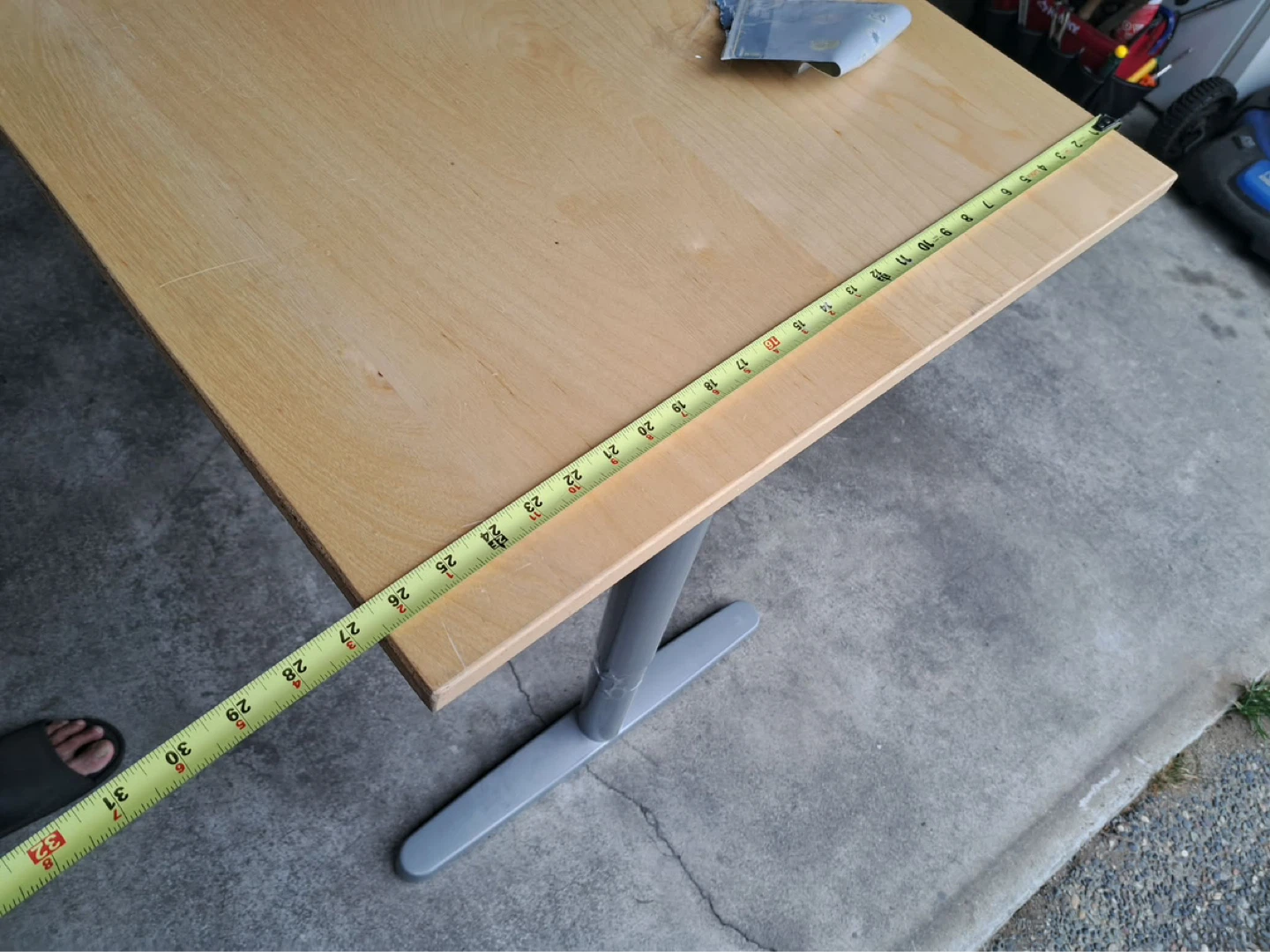 L-Shaped Wood Desk with Metal Legs - photo 3
