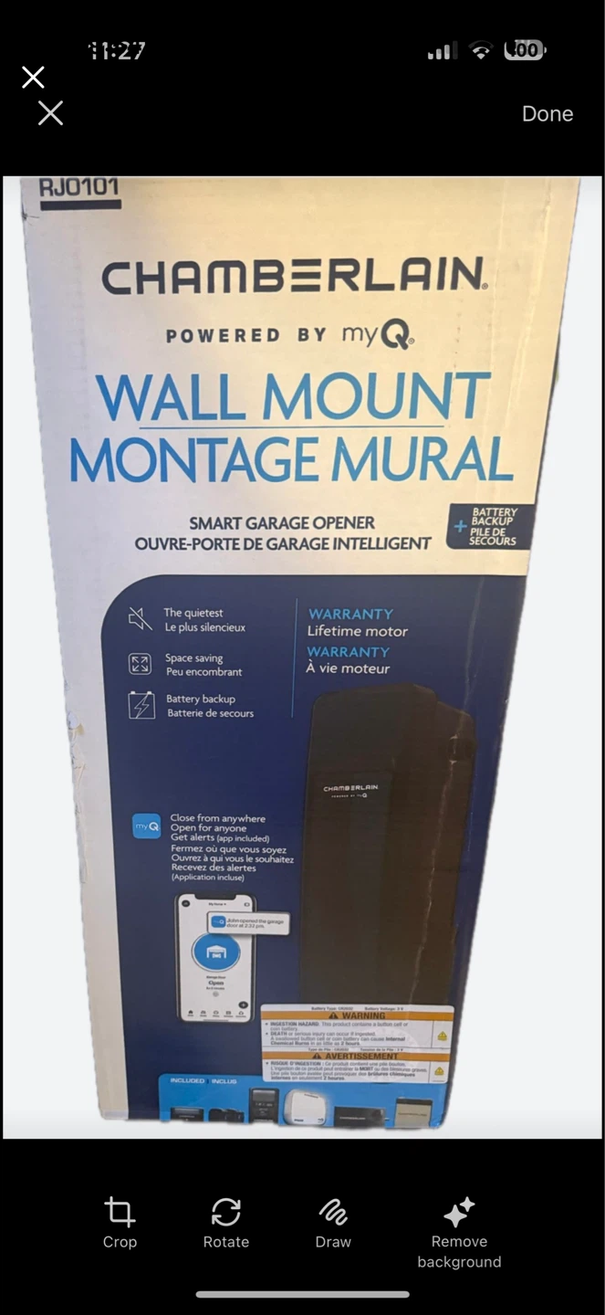 Chamberlain Wall Mount Smart Garage Door Opener RJO101 - photo 2