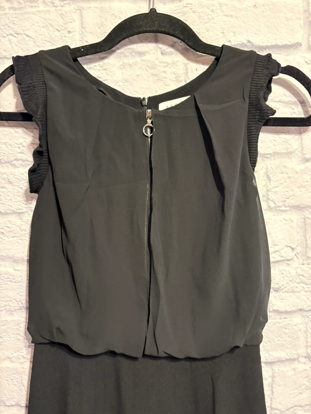 Sandro Paris Black Dress with Zipper Size 1 - photo 3