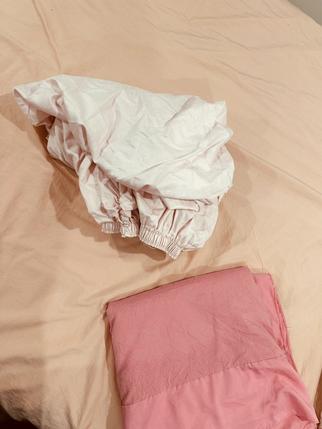 Pink Fitted Sheet Set