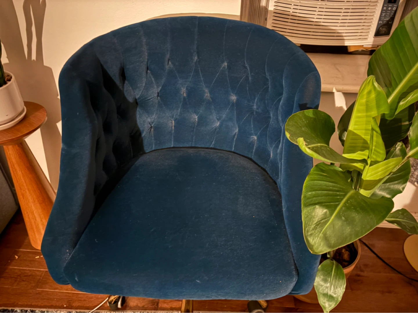 360° Rotating Office Chair - Teal Velvet with Gold Base - photo 5