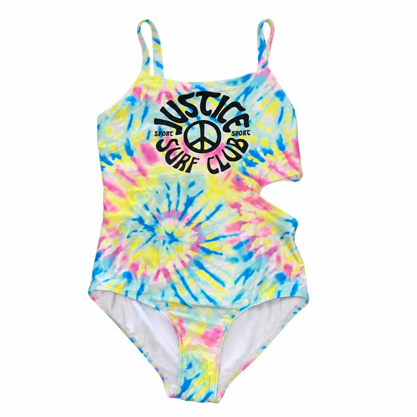 NWOT - Justice Sport Surf Club Tie-Dye One-Piece Swimsuit - photo 2