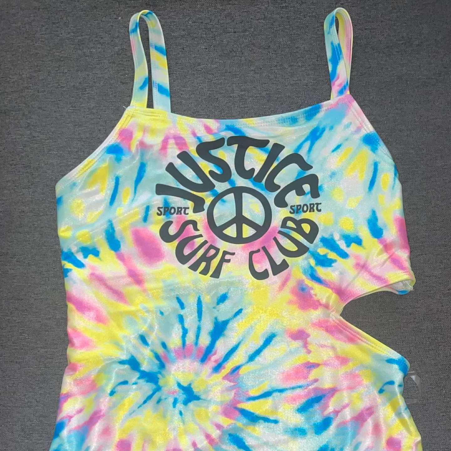 NWOT - Justice Sport Surf Club Tie-Dye One-Piece Swimsuit - photo 3