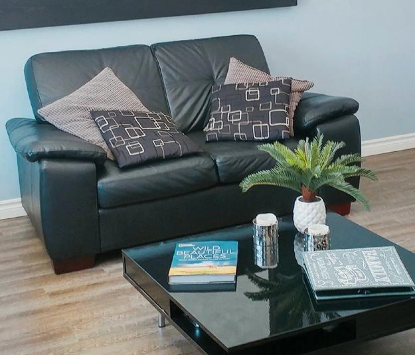 Black Leather Sofa